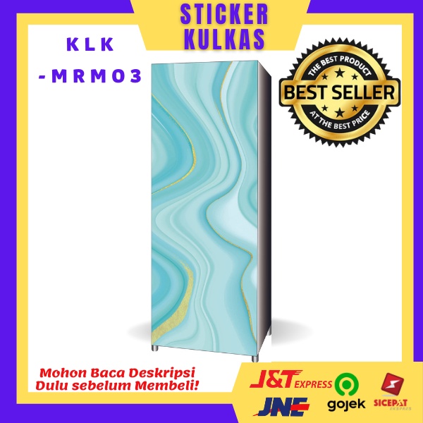 

Sticker Kulkas 1Pintu motif Marmer / KLK-MR / Printing hires Marmer