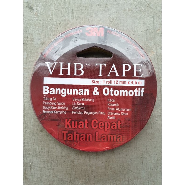 

Isolasi bolak balik dobel tape Vhb tape 3M , 12MM