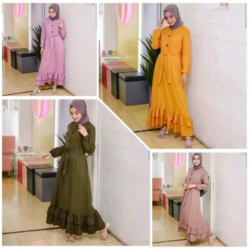 Siska rempel dress fashion remaja muslim wanita