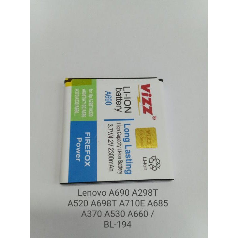 Baterai Vizz Lenovo BL194/A690/A685/A370/A530