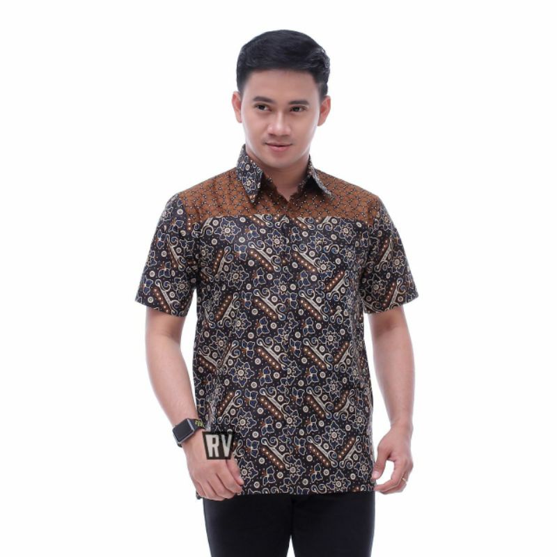 Hem Batik Pria Lengan Pendek - Baju Batik Pria - Hem Batik Pria Jumbo M L XL XXL 3XL 4XL 5XL