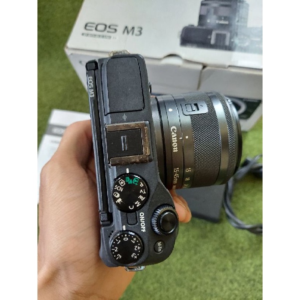 kamera mirrorless Canon Eos M3 Fullset Second Kamera Vlog Kamera Youtuber Kamera Wedding Kamera Foto