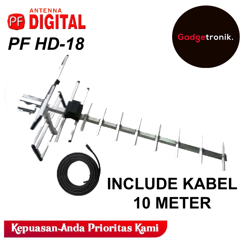ANTENA PF HD-18 / ANTENA DIGITAL LUAR PF HD-18 + KABEL 10 METER