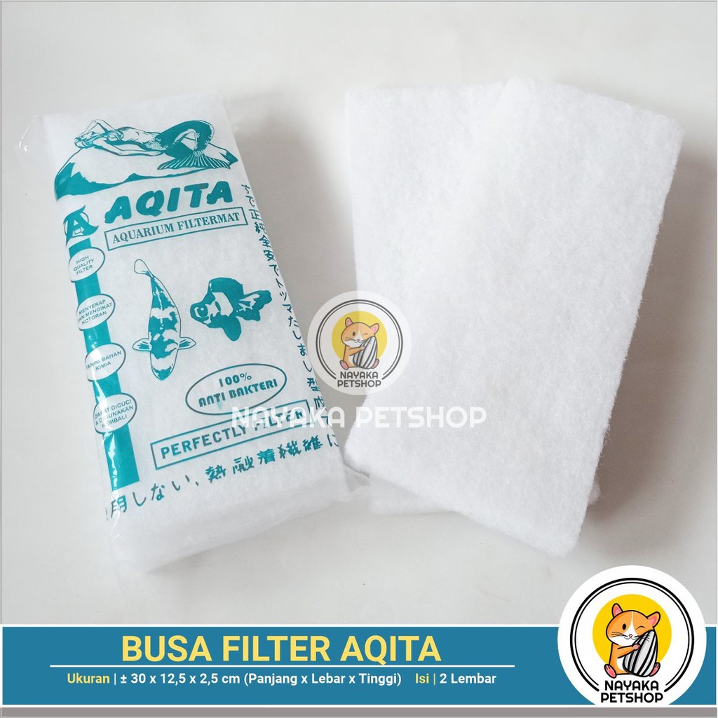 Busa Filter Aquarium Aqita Kapas Saringan Air Alas Filter Aquascape