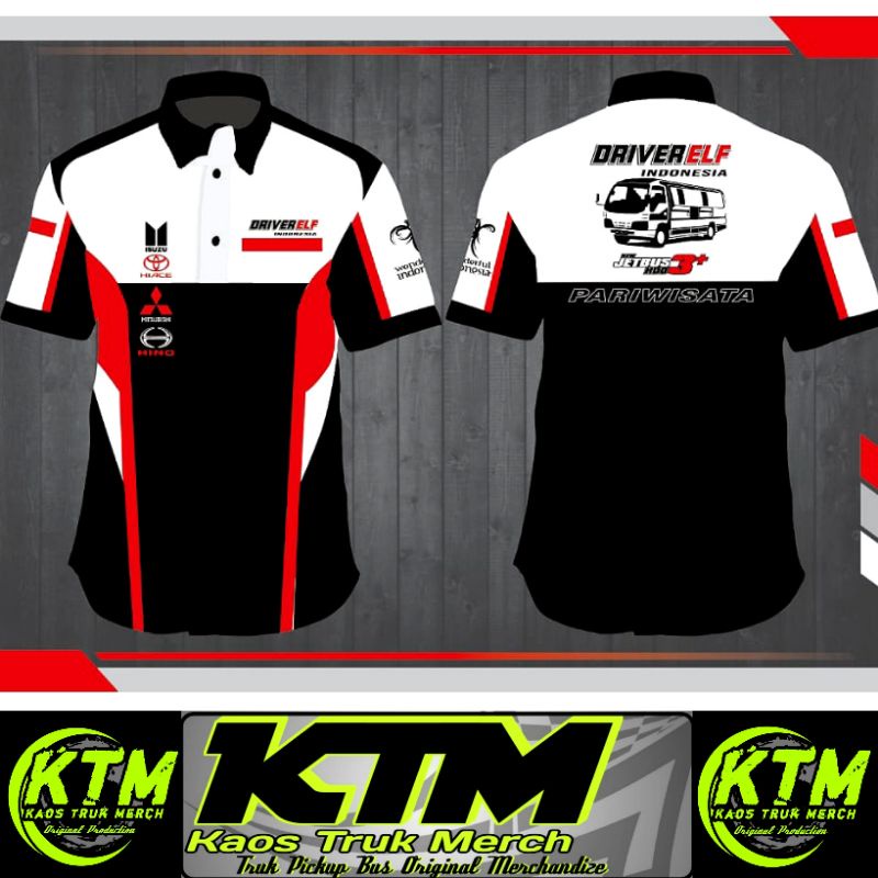 KEMEJA DRIVER ELF PARIWISATA / KEMEJA DRIVER ELF JETBUS PARIWISATA / KEMEJA DRIVER ELF INDONESIA / A