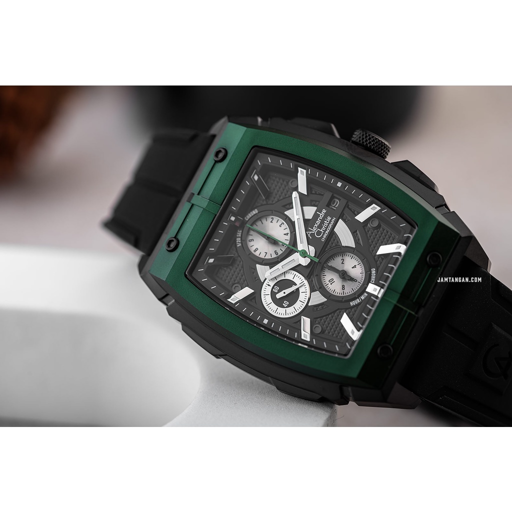 Alexandre Christie AC 6598 MC RIPBAGN Chronograph Men Black Dial Black