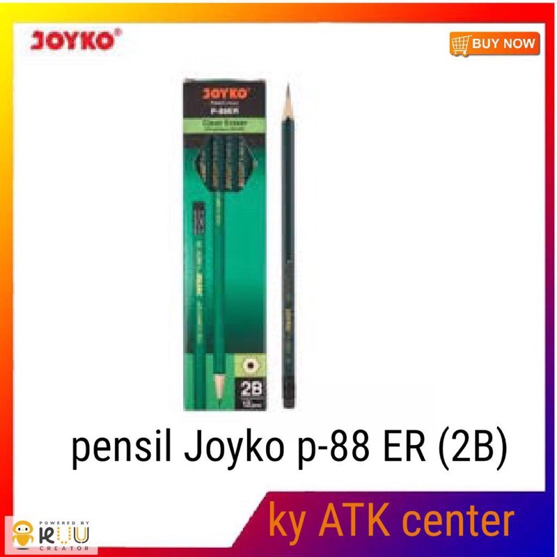 

Pensil Kayu Joyko 2B P88 ER ( Hijau + Penghapus ) Wooden Pencil P-88EE