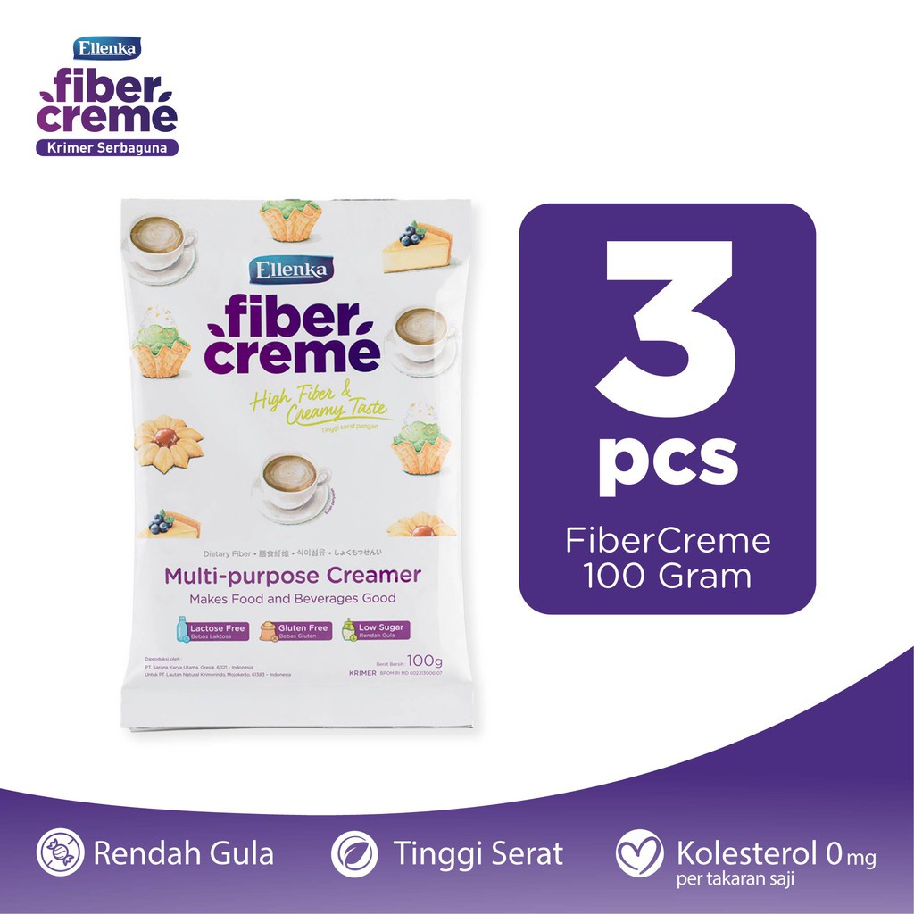 

Fiber Creme Sachet 100gr 3 Pcs