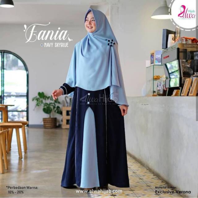 Ns FC Najibah Gamis Syari Putih Benhur Abu Toska Navy Maroon Hujan Muslim Modis