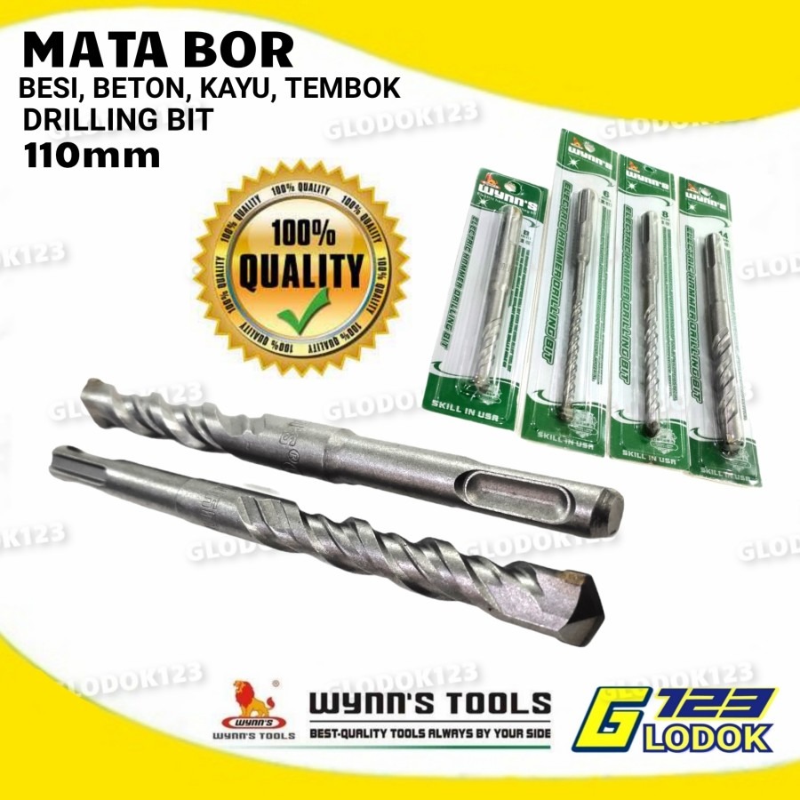 Mata Bor Besi Beton Tembok Kayu 8mm 10mm Drill Bit