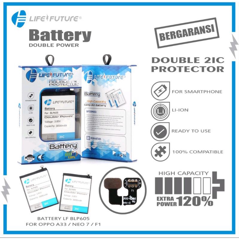 BATERAI BATTERY BATERE BATRE BATRAI BATRAY BATERAY BTR OPPO F1 F1F BLP605 BLP-605 BLP 605 ORIGINAL