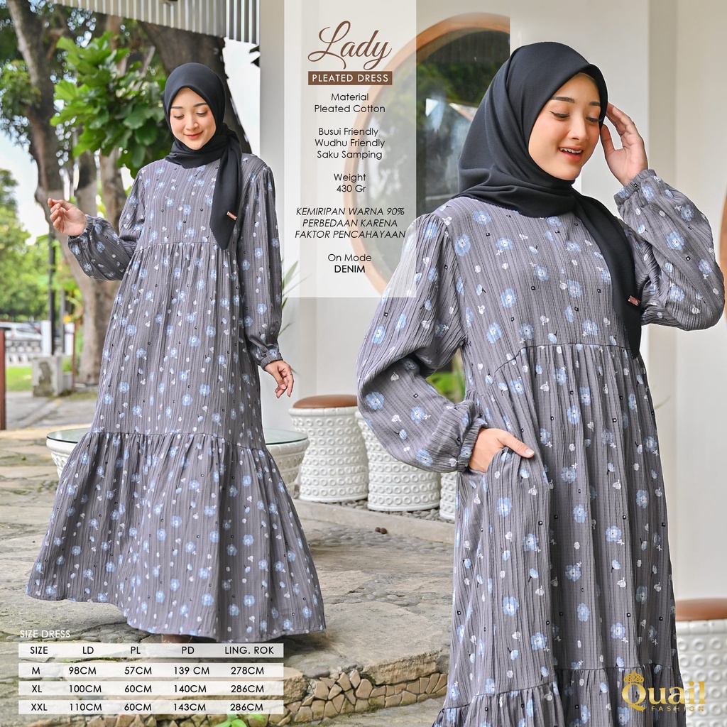 Quail Hijab - LADY EXCLUSIVE PLEATED DRESS