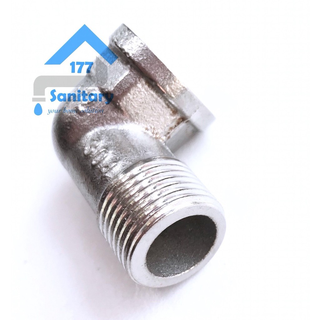 Knie LD Stainless 304 Ukuran 05 Inch E12 - Sambungan elbow Nepel Pipa Drat  Kni Knif L spare part fitting keni knee kene/X21