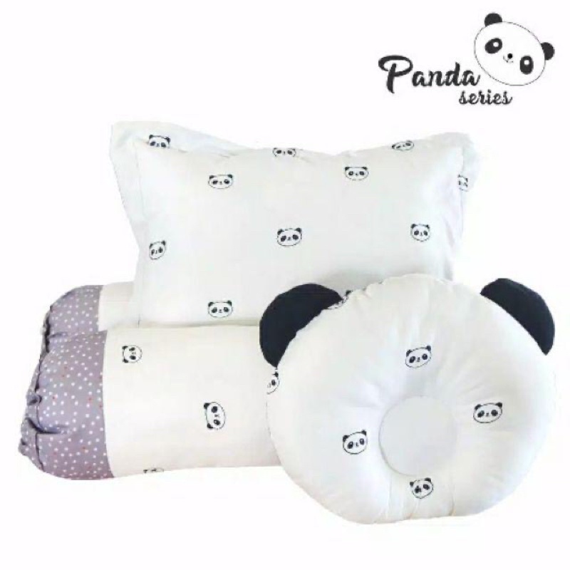 Bantal Guling Bayi Set panda series Omiland