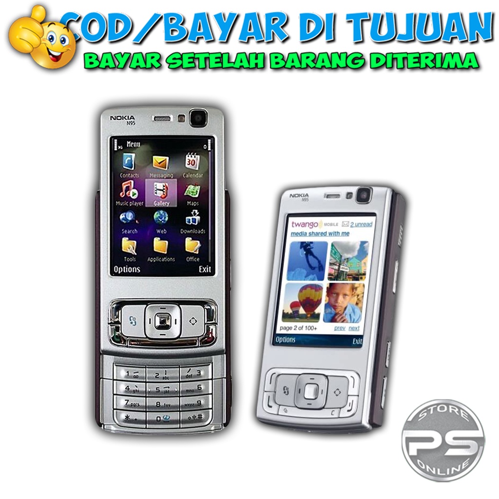 HP Nokia N95 Sliding - HP Jadul - HP sliding / geser - HP Sliding Mewah
