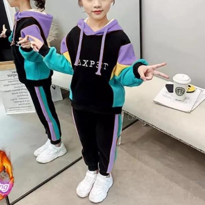 ➵ SETELAN BAJU OLAHRAGA ANAK / SET HOODIE +CELANA KIDS/ STELAN YESA - oc/ gowes kid / baju bersepeda