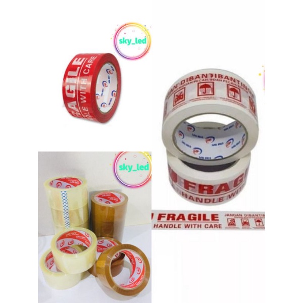 Lakban Bening 100 Yard Isolasi Selotip Clear Tape 45mm Daya Lengket Kuat