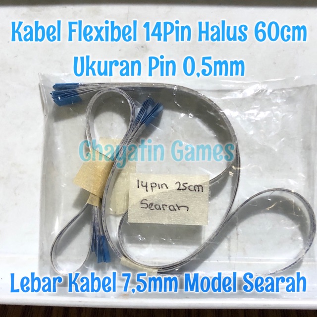 Kabel Flexibel 14 Pin Halus Searah Panjang 25cm - Ukuran Pin 0.5mm