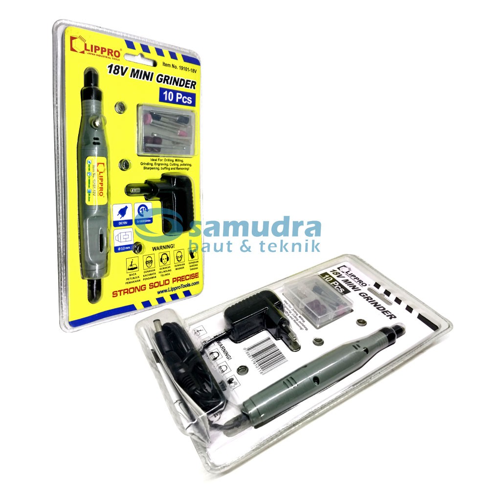 LIPPRO DC 18V MINI GRINDER - BOR MINI DRILL - GERINDA SET 19101-18V