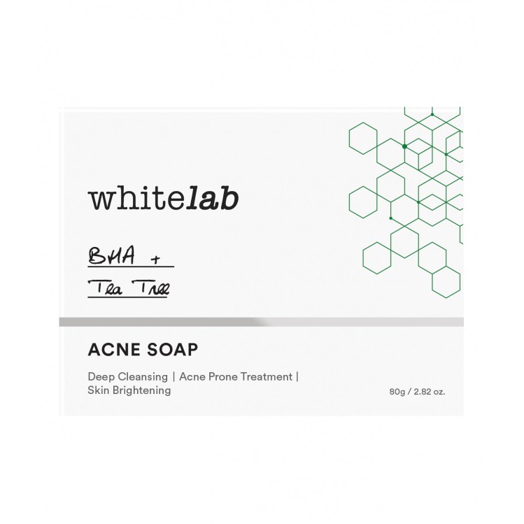 [BPOM] WhiteLab  Acne Soap 80 Gr (BHA + Tea Tree)