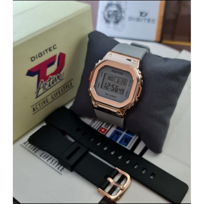 Jam tangan wanita digitec BDG 7054 DIGITAL rubber free tali garansi resmi 1 tahun