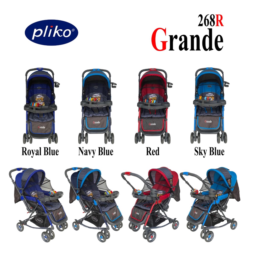 Promo !! Stroller bayi murah pliko grande 268 R dorongan bayi bisa ayun/Pliko PK268 Grande Ayunan 3-Posisi Hadap Depan Belakang