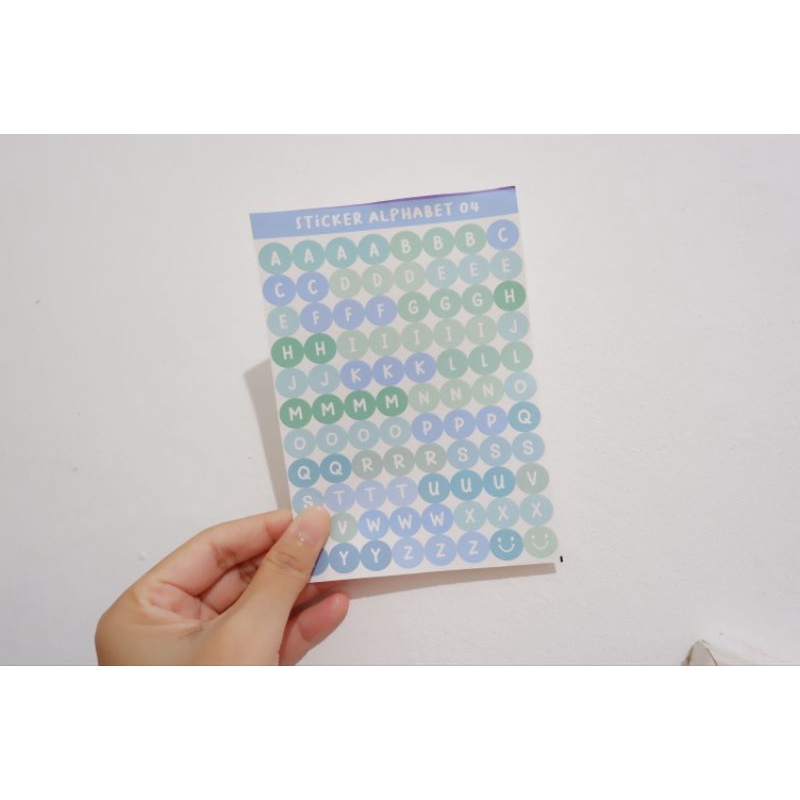 

Stiker Alphabet Huruf Bulat warna warni