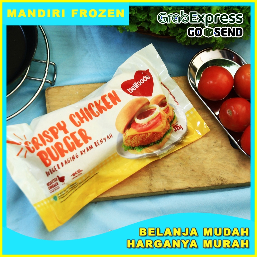 

BELFOODS Crispy Chicken Burger 315gr Isi 6pcs - Makanan Beku Olahan