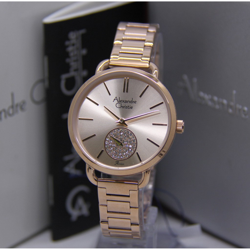 ALEXANDRE CHRISTIE 2907 ROSEGOLD WANITA ORIGINAL AC2907 AC 2907 JAM TANGAN CEWEK ARLOJI CEWEK