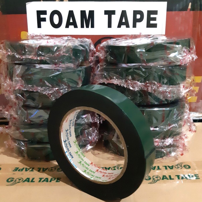 

PEREKAT-PENGIKAT- DOUBLE TAPE FOAM HIJAU 1"(24MM× 5M) DOUBLE TAPE BUSA HIJAU MURAH -PENGIKAT-