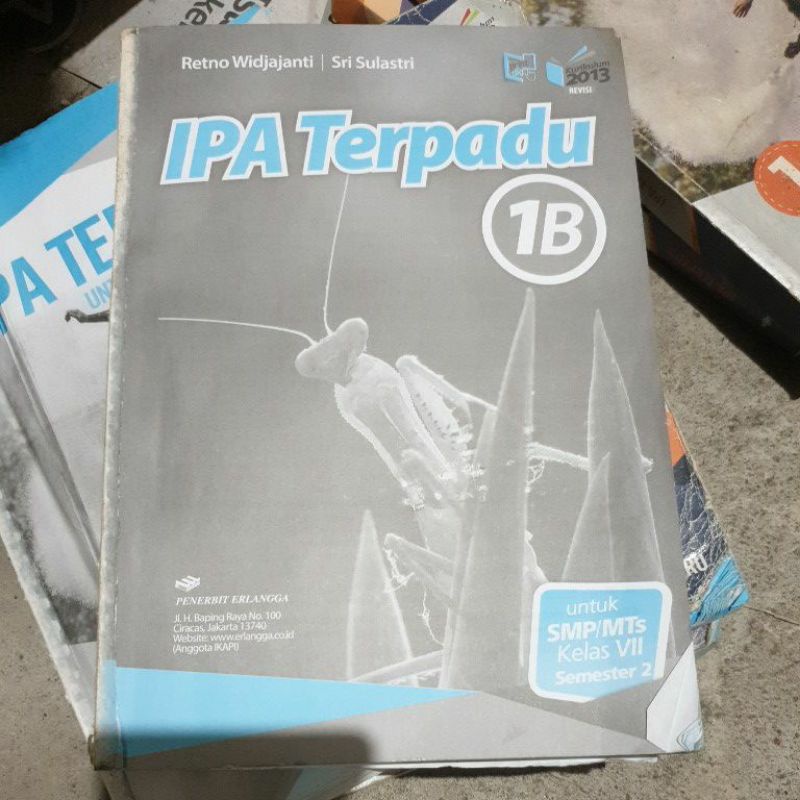 buku Ipa Terpadu Smp kelas 7.8 1a.1b.2a.2b.3a.3b revisi kurikulum 13-1b tanpa cover