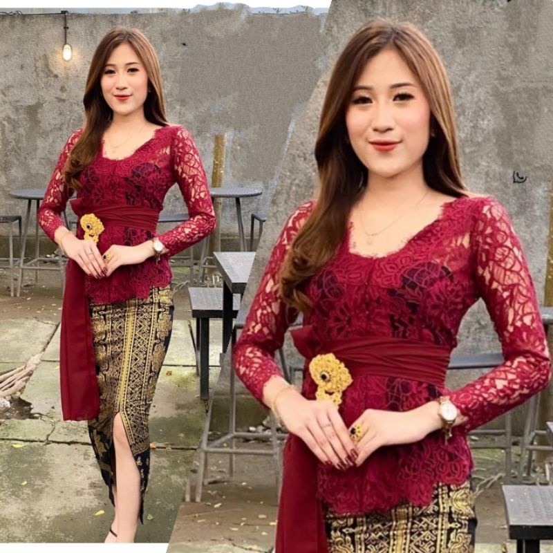 KEBAYA LEHER V KEBAYA BALI KEBAYA NAVY KEBAYA MURAH