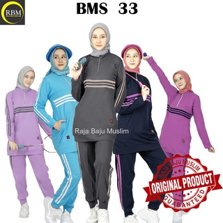 Setelan Baju Olahraga Wanita Muslimah BMS 33 Busui Friendly  Original Branded