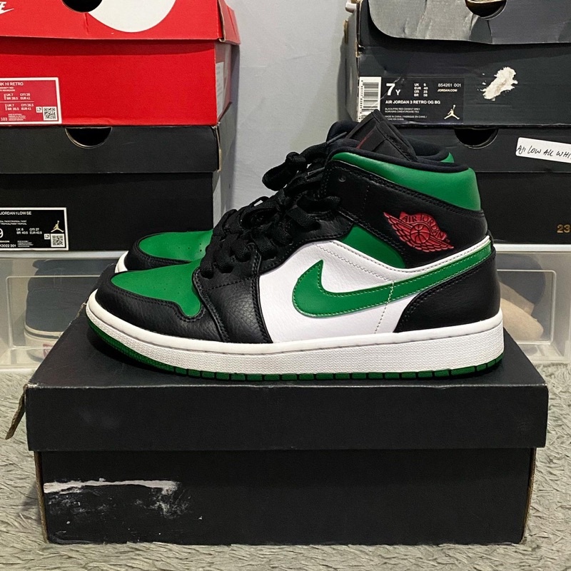 Nike Air Jordan 1 Mid Pine Green *100% Original