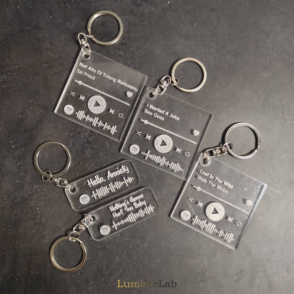 Keychain / Gantungan Kunci Akrilik Spotify Barcode Shopee Indonesia