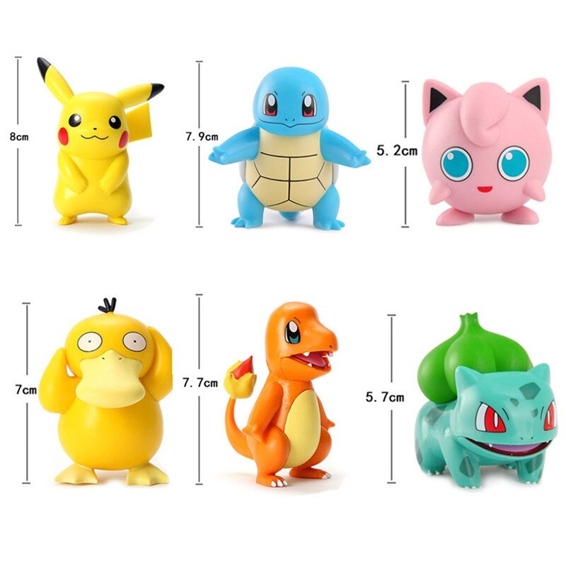 Action Figure Karakter Pokemon 6 PCS - XPY06 - Multi-Color