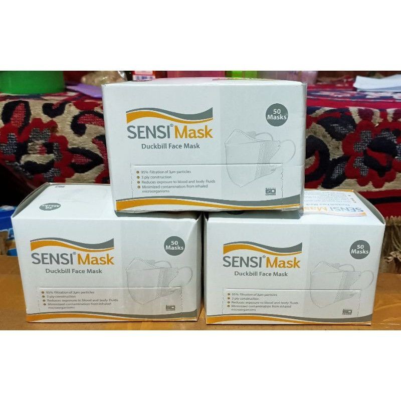 masker sensi duckbill 1 kotak isi 50 pcs