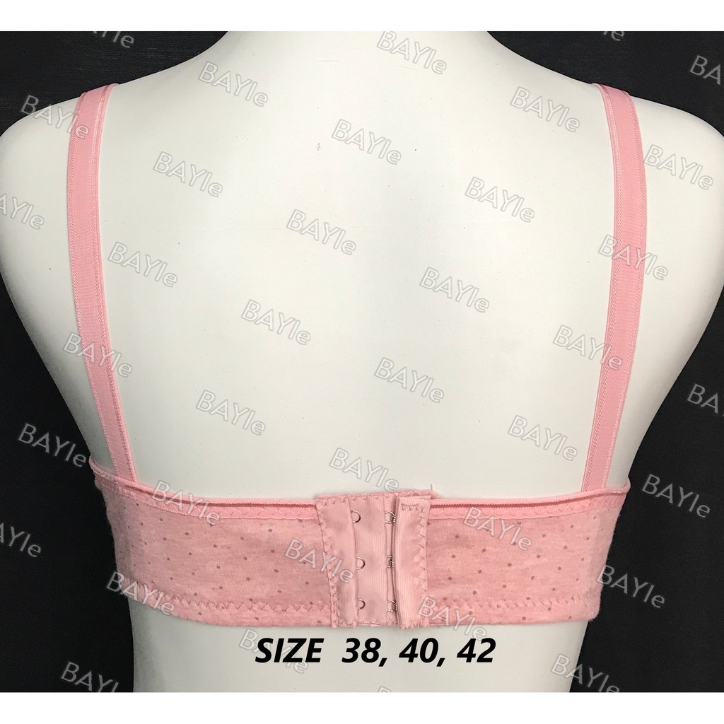 BAYIe - BH / Bra Ibu Menyusui/Nursing BRA QLM 558 Motif POLKADOT Dengan Busa Tanpa Kawat CUP BESAR
