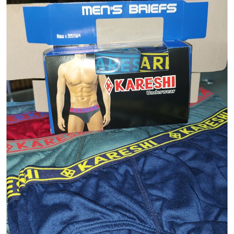 3 Pcs /BEEE_91 | Celana Dalam Pria Kareshi Karet Boxer  Segi 3