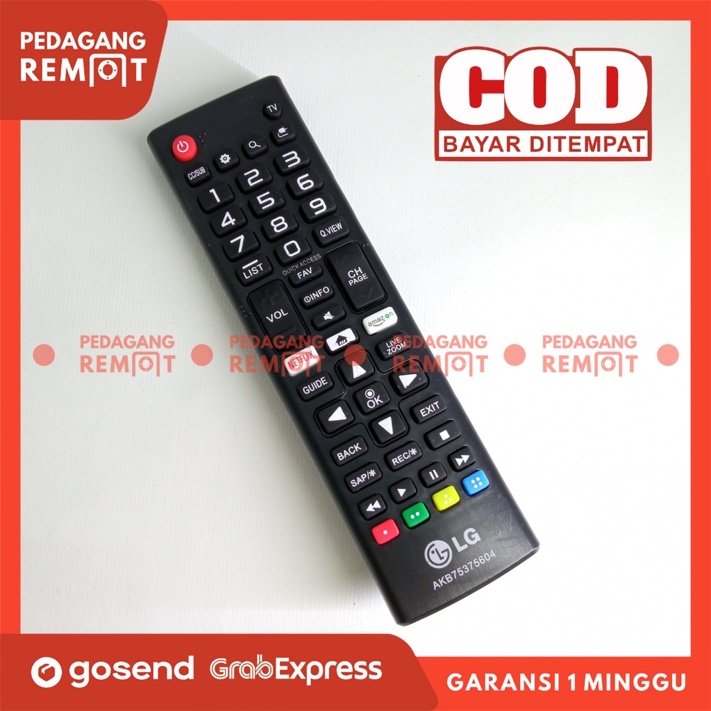 Remot Remote Tv Lg Lcd Led Smart Tv Netflix Akb75375604 Original Pabrik Kw Shopee Indonesia