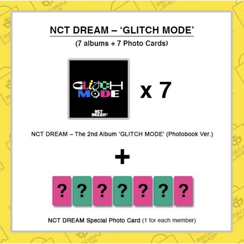 [OPEN PO] SHARING BENE MECIMA GLITCH MODE NCT DREAM | MARK RENJUN HAECHAN CHENLE JISUNG