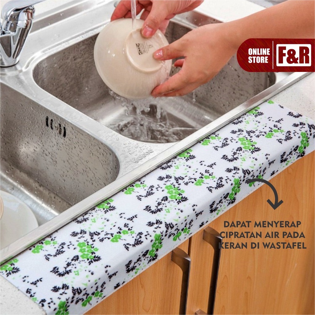 Stiker Anti Air Stiker Kain Penyerap Air Tempelan Dapur Wastafel Kloset Closet Basin Kitchen Sink