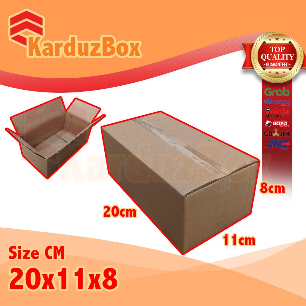 

20x11x8 kardus box packaging POLOS BARU