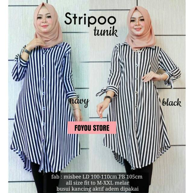 STRIP TUNIK/Muat XXL/ Tunik Cantik/Tunik Jumbo