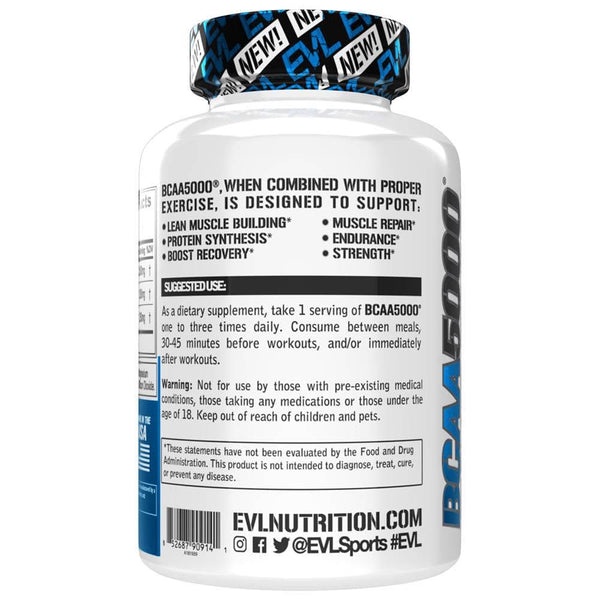 EVL BCAA 5000 240 Capsules BCAA Amino Acid