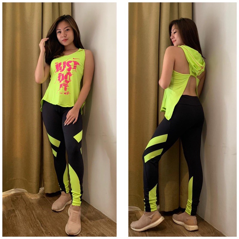 setelan just doit-Legging kombinasi panjang