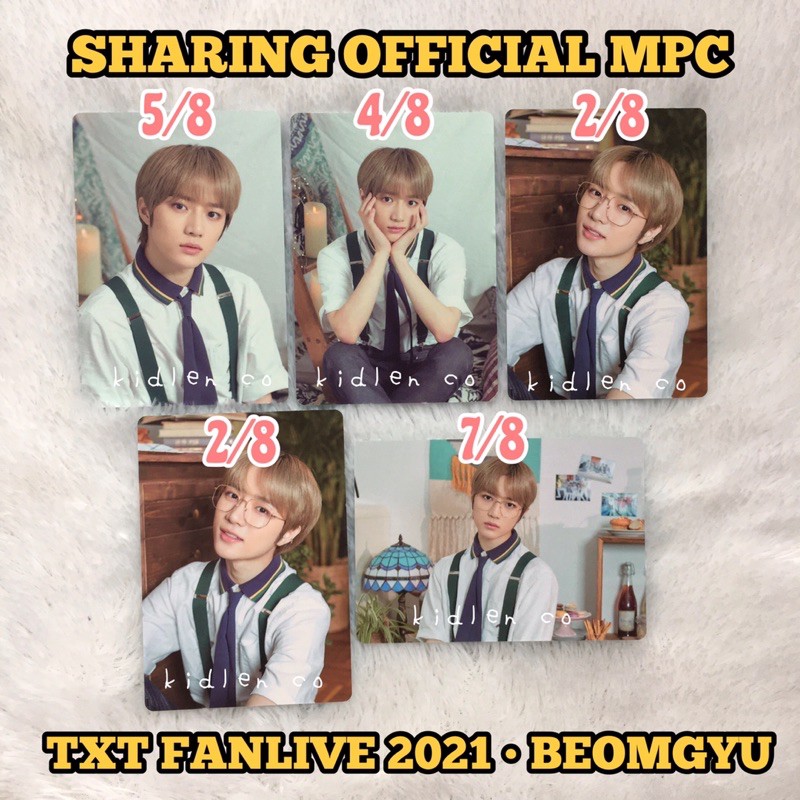 OFFICIAL MPC TXT FANLIVE 2021 / Yeonjun Soobin Beomgyu Taehyun Hueningkai Mini Special Photocard 1/8 2/8 3/8 4/8 5/8 6/8 7/8 8/8