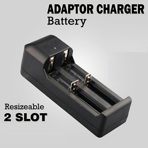 Charger 2 Dual Slot Batere Batrai Baterai 18650 16340 26650 14500