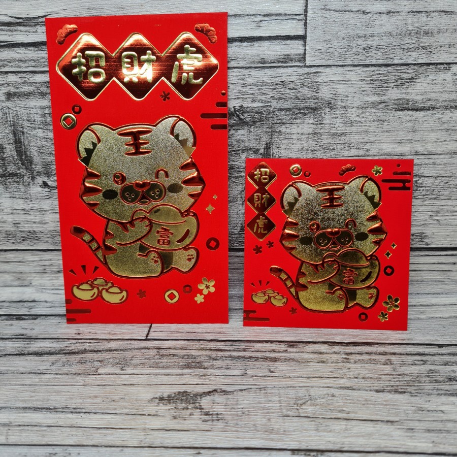 6pcs angpao 3D merah imlek Tiger 2022 / angpau lucu sincia / red envelope