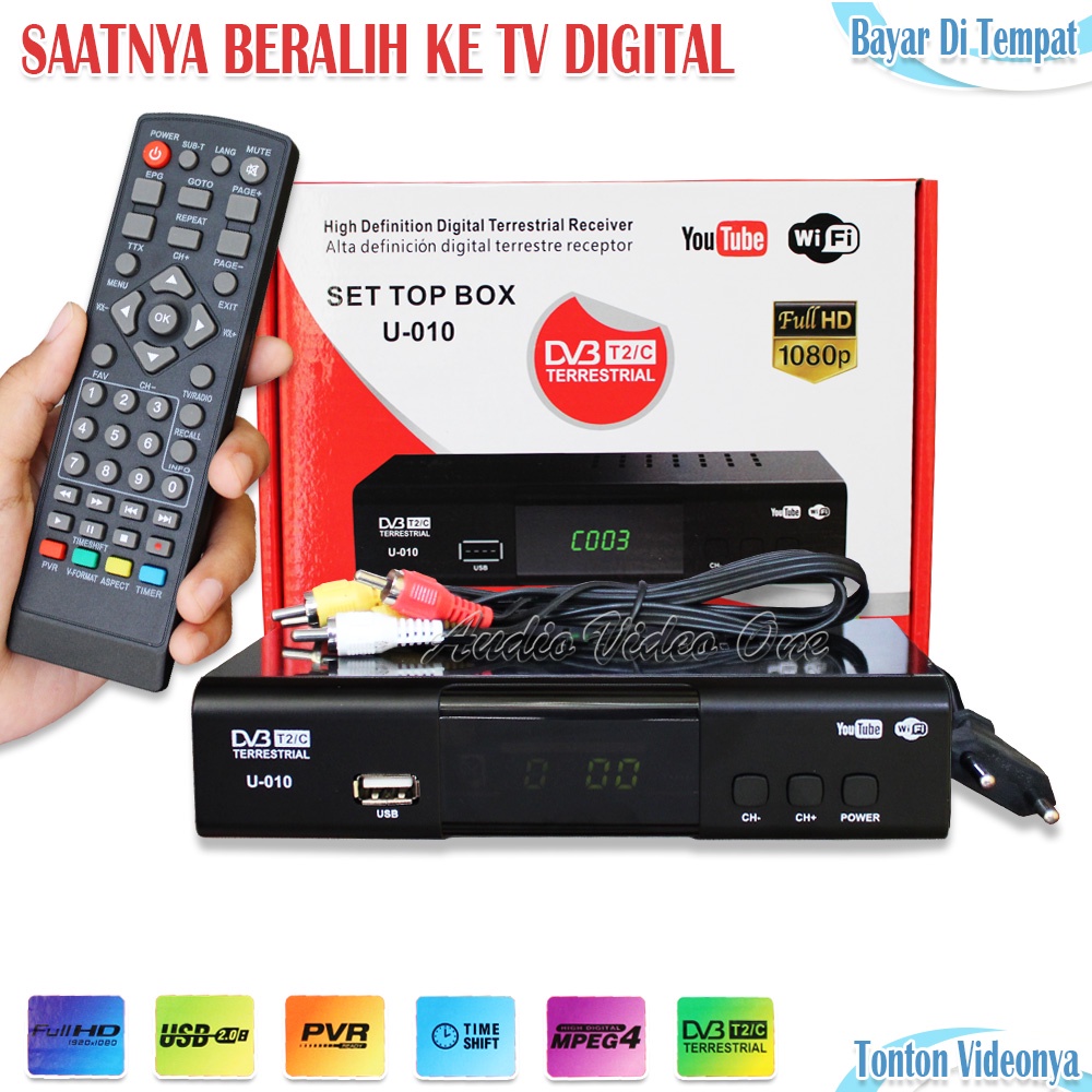 Jual SET TOP BOX TV DIGITAL STB DV3 T2 FULL HD SUPPORT YOUTUBE WIFI